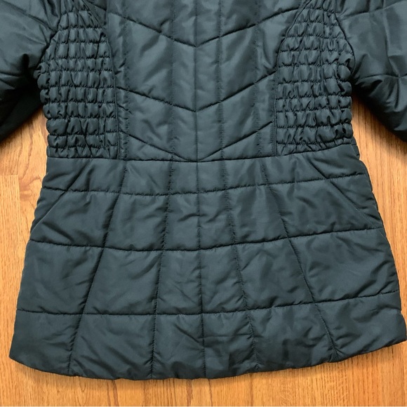 INTL d.e.t.a.i.l.s black quilted puffer front dip winter jacket coat - Picture 9 of 14